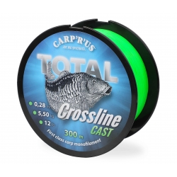Carp'R'Us - TOTAL CROSSLINE CAST GREEN 0,25mm - 300m - 4,5kg/10lb - żyłka główna